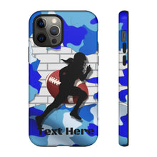 Load image into Gallery viewer, Gridiron Girl Football iPhone and Samsung Case -Blue Camo