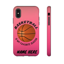 Load image into Gallery viewer, Favorite Season Basketball iPhone Samsung Case - Pink Raspberry