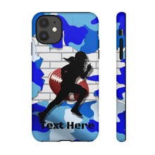Load image into Gallery viewer, Gridiron Girl Football iPhone and Samsung Case -Blue Camo