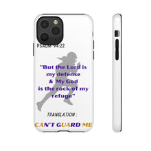 Load image into Gallery viewer, Gridiron Girl Can't Guard Me Cell Phone Case- Purple and Gold