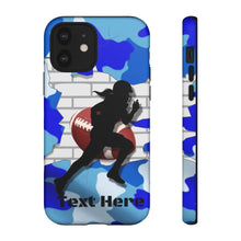 Load image into Gallery viewer, Gridiron Girl Football iPhone and Samsung Case -Blue Camo