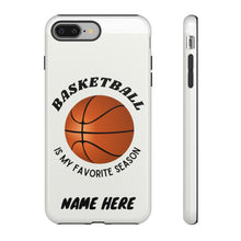Load image into Gallery viewer, Favorite Season Basketball Phone Case for iPhone or Samsung -White