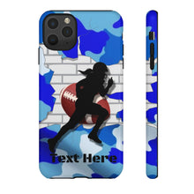 Load image into Gallery viewer, Gridiron Girl Football iPhone and Samsung Case -Blue Camo