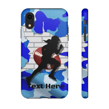 Load image into Gallery viewer, Gridiron Girl Football iPhone and Samsung Case -Blue Camo