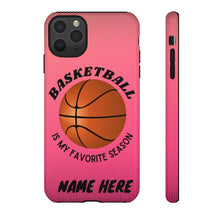 Load image into Gallery viewer, Favorite Season Basketball iPhone Samsung Case - Pink Raspberry