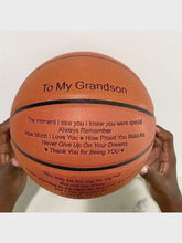 Load and play video in Gallery viewer, Grandson Engraved Basketball Gift