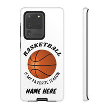 Load image into Gallery viewer, Favorite Season Basketball Phone Case for iPhone or Samsung -White