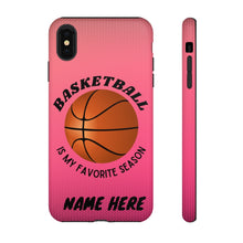 Load image into Gallery viewer, Favorite Season Basketball iPhone Samsung Case - Pink Raspberry
