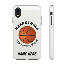 Load image into Gallery viewer, Favorite Season Basketball Phone Case for iPhone or Samsung -White