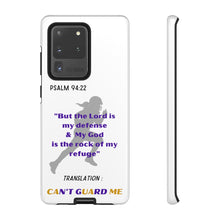 Load image into Gallery viewer, Gridiron Girl Can't Guard Me Cell Phone Case- Purple and Gold