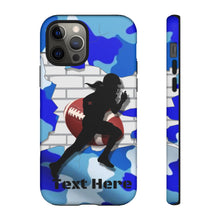 Load image into Gallery viewer, Gridiron Girl Football iPhone and Samsung Case -Blue Camo