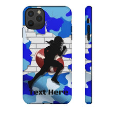 Load image into Gallery viewer, Gridiron Girl Football iPhone and Samsung Case -Blue Camo