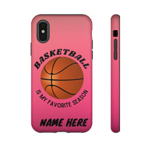 Load image into Gallery viewer, Favorite Season Basketball iPhone Samsung Case - Pink Raspberry