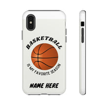 Load image into Gallery viewer, Favorite Season Basketball Phone Case for iPhone or Samsung -White