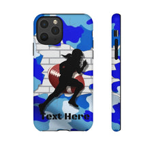 Load image into Gallery viewer, Gridiron Girl Football iPhone and Samsung Case -Blue Camo