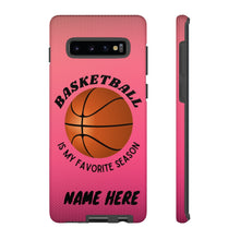 Load image into Gallery viewer, Favorite Season Basketball iPhone Samsung Case - Pink Raspberry