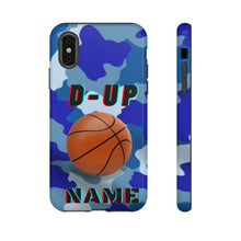 Load image into Gallery viewer, D-Up Blue Camo Basketball IPhone Samsung Case