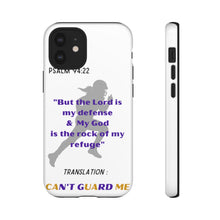 Load image into Gallery viewer, Gridiron Girl Can't Guard Me Cell Phone Case- Purple and Gold