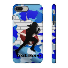 Load image into Gallery viewer, Gridiron Girl Football iPhone and Samsung Case -Blue Camo