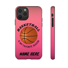 Load image into Gallery viewer, Favorite Season Basketball iPhone Samsung Case - Pink Raspberry