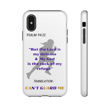 Load image into Gallery viewer, Gridiron Girl Can't Guard Me Cell Phone Case- Purple and Gold