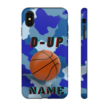 Load image into Gallery viewer, D-Up Blue Camo Basketball IPhone Samsung Case