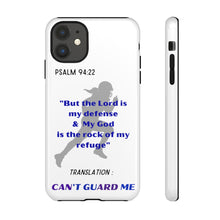 Load image into Gallery viewer, Gridiron Girl Can't Guard Me Cell Phone Case-Purple and Blue