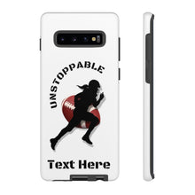 Load image into Gallery viewer, Gridiron Girl Football iPhone and Samsung Case - UNstoppable Football Girl