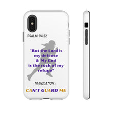 Load image into Gallery viewer, Gridiron Girl Can't Guard Me Cell Phone Case- Purple and Gold