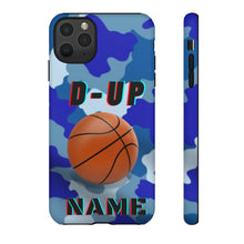 Load image into Gallery viewer, D-Up Blue Camo Basketball IPhone Samsung Case