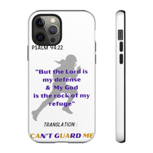Load image into Gallery viewer, Gridiron Girl Can't Guard Me Cell Phone Case- Purple and Gold