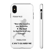 Load image into Gallery viewer, Gridiron Girl Can't Guard Me Cell Phone Case-Black and White