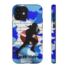 Load image into Gallery viewer, Gridiron Girl Football iPhone and Samsung Case -Blue Camo