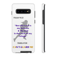 Load image into Gallery viewer, Gridiron Girl Can't Guard Me Cell Phone Case- Purple and Gold