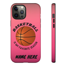Load image into Gallery viewer, Favorite Season Basketball iPhone Samsung Case - Pink Raspberry