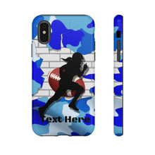 Load image into Gallery viewer, Gridiron Girl Football iPhone and Samsung Case -Blue Camo