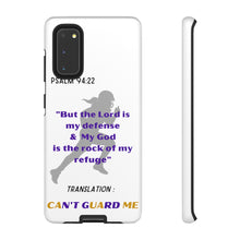 Load image into Gallery viewer, Gridiron Girl Can't Guard Me Cell Phone Case- Purple and Gold