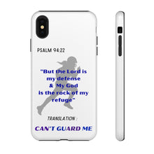 Load image into Gallery viewer, Gridiron Girl Can't Guard Me Cell Phone Case-Purple and Blue
