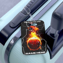 Load image into Gallery viewer, Ball Is Life Basketball Bag Tag -Fire n Ice - Tate's Box
