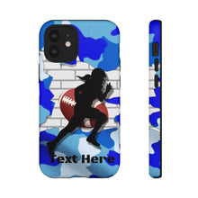 Load image into Gallery viewer, Gridiron Girl Football iPhone and Samsung Case -Blue Camo