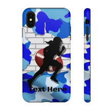 Load image into Gallery viewer, Gridiron Girl Football iPhone and Samsung Case -Blue Camo
