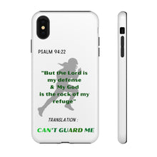 Load image into Gallery viewer, Gridiron Girl Can't Guard Me Cell Phone Case- Green