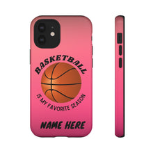 Load image into Gallery viewer, Favorite Season Basketball iPhone Samsung Case - Pink Raspberry