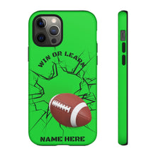Load image into Gallery viewer, Win or Learn Football iPhone or Samsung Phone Case - Lime Green