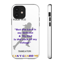 Load image into Gallery viewer, Gridiron Girl Can't Guard Me Cell Phone Case- Purple and Gold