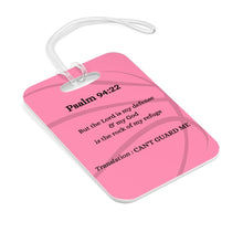 Load image into Gallery viewer, Can't Guard Me Basketball Duffel Bag Tag - Pink - Tate's Box