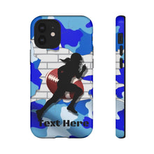 Load image into Gallery viewer, Gridiron Girl Football iPhone and Samsung Case -Blue Camo