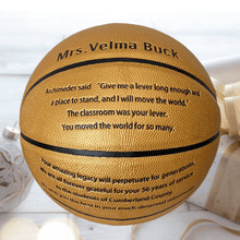 Load image into Gallery viewer, Custom Engraved Basketball - Tate's Box