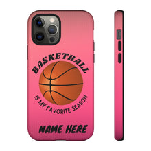 Load image into Gallery viewer, Favorite Season Basketball iPhone Samsung Case - Pink Raspberry