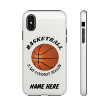 Load image into Gallery viewer, Favorite Season Basketball Phone Case for iPhone or Samsung -White